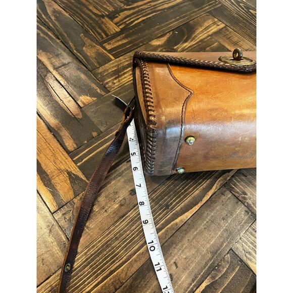 VTG Joo Kay Hand Tooled Western Cowgirl Festival Aztec Grunge Boho Leather Twee - Picture 6 of 16